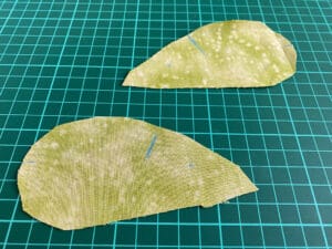 Stoff mit Markierungen