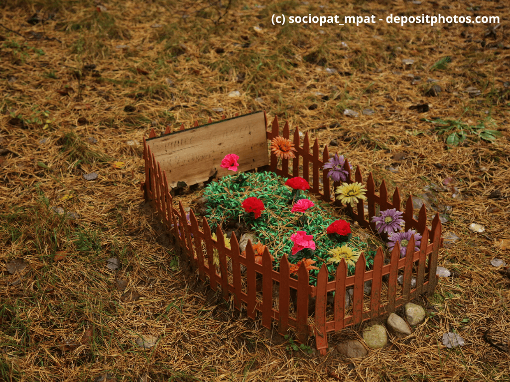 Tierfriedhof im Wald