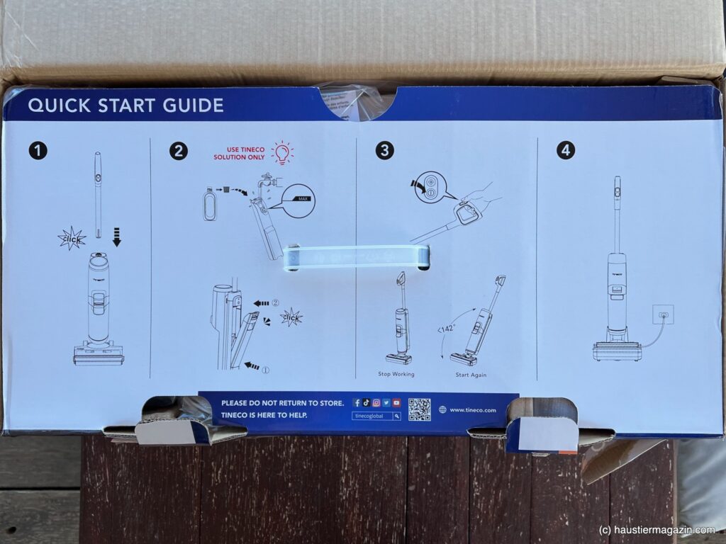 Der Tineco Floor One S6 Flashdrive Pet ist einfach in Betrieb zu nehmen.