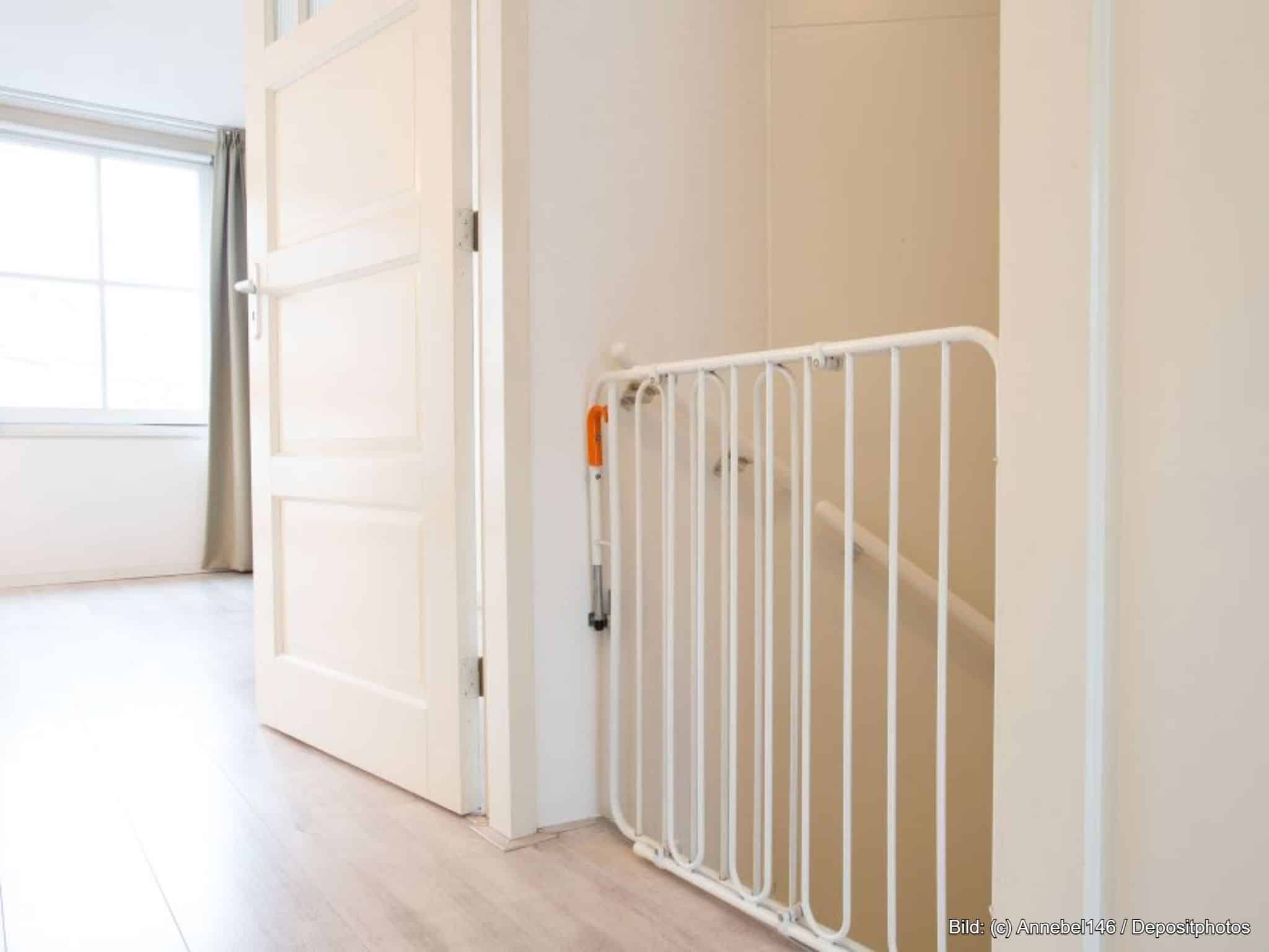 Türgitter Hund in einer Wohnung